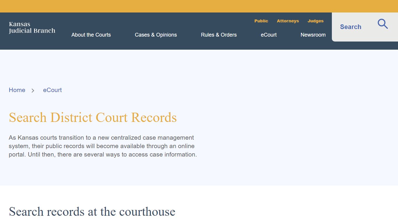 KS Courts - Search District Court Records